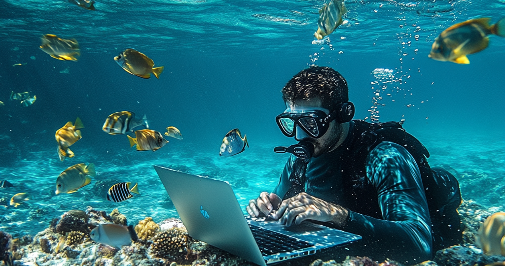 ponodagara_a_skubadiver_doing_work_on_his_laptop_under_the_oc_775ca5df-acf0-4ec8-b796-dd6e65fc4e98_0